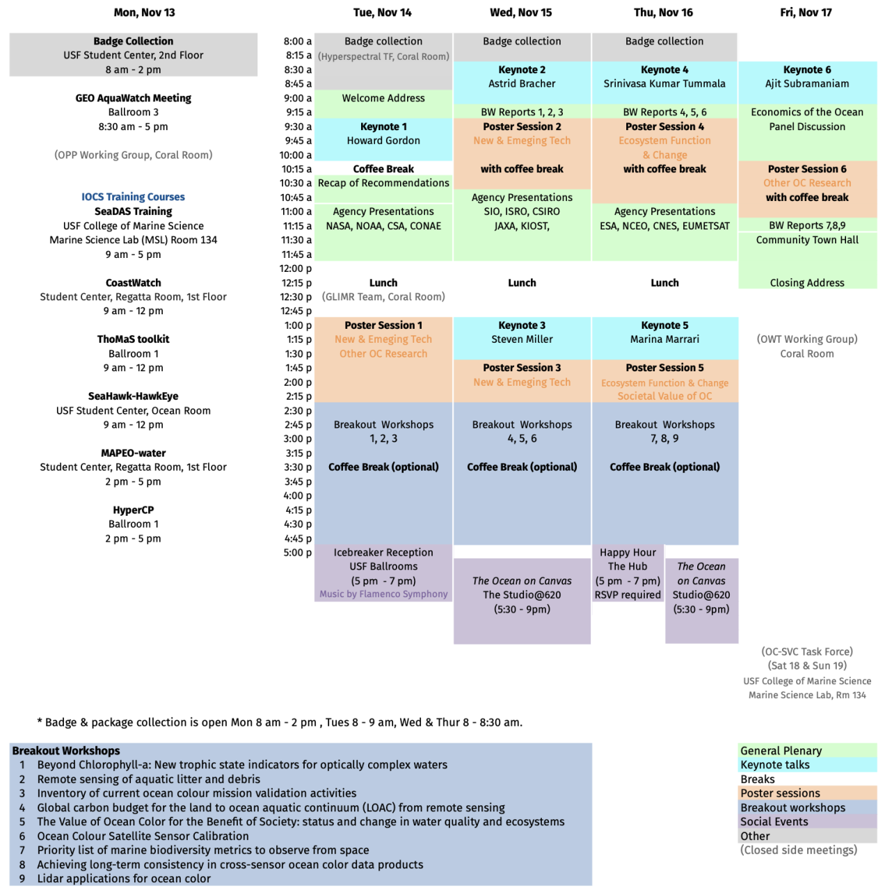 Programme - International Ocean Colour Science Meeting